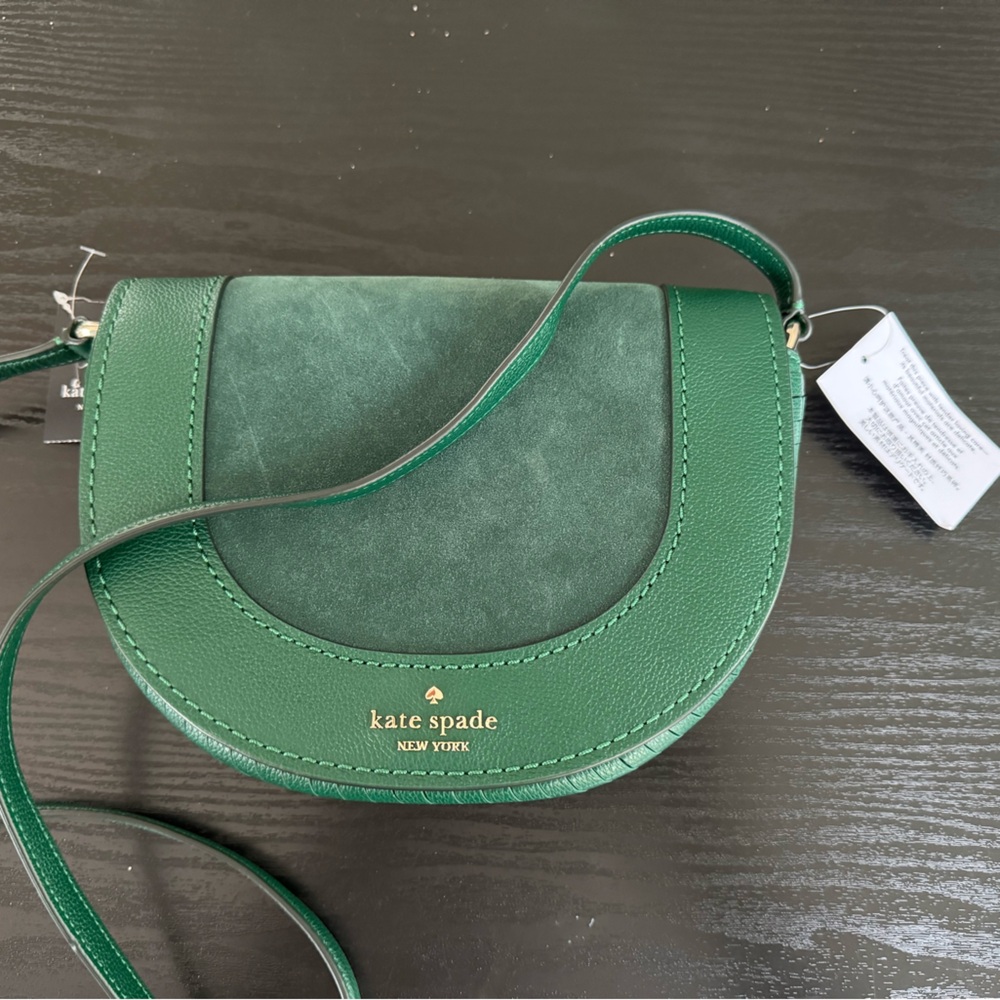 Kate Spade Green Crescent Crossbody Bag